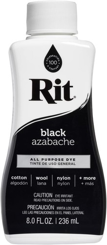 Rit black liquid fabric - black, dye